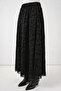 Women's Patterned Black Skirt - 4