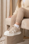 2167 F Beige Children's Sports Shoes