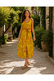 Pistachio Green Color Defne Muslin Dress