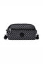 Small Size Waterproof Crinkle Fabric Phone and Messenger Bag Black/White
