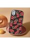iPhone XS Max Compatible Case with Camera Protection Black Silicone Couple Phone Case with Kiss Pattern - 2