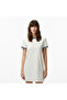 Monogram Stripe Trim Mini Women's White Dress - 3