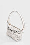 Silver Star Patterned Shiny Hand and Shoulder Strap Bag - 6