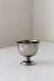 Set of 2 Silver Metal Stands with Silver Forged Pattern Presentation Bowl / Silver Forged Pattern Serving Bowl and Snack Bowl Set - 3