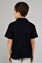 Textured Knit Shirt with Revere Collar and Short Sleeves - 6
