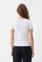 Ecru V-Neck Lace Detail T-Shirt 8576A - 3