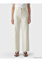 Ecru Wideleg Women's Jean Trousers - 7