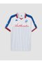 White Polo Collar Printed Unisex Sports T-Shirt - 5