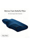 Anti-Snoring Pillow, Velvet Navy Blue, 50x30x10x6 cm with Inner Lining