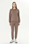 Women's Cotton Crew Neck Sweatshirt Set A.Brown 8512- A.K