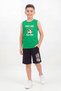 Round Neck, Strappy Sleeves, Print Detailed Summer Boys' Top and Bottom Set