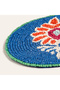 Dadrı Blue-Orange Glass Bead Coaster 10 cm - 5