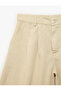 Loose Fit Linen and Viscose Blend Pleated Shorts - 5