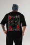 For the Love of Cats 10 Cats Printed Black Oversize T-Shirt 100% Cotton Unisex Cat Lover Premium Design - 2