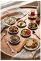 Set of 6 Stainless Steel Appetizer and Breakfast Presentation Plates - Mini Snack and Sauce Bowls - 2