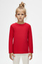 Light Red Unisex Kids Seasonal Crew Neck Long Sleeve Basic T-Shirt - 2