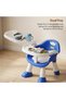 Booster Seat for Baby with Feeding Tray, Portable Baby Feeding & Dining Seat for Toddlers (Blue) - 7