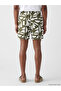 Nevavm Short Length Patterned Men's Swim Shorts with Difference - 3