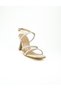 1916 Gold Banded Heeled Evening Dress Women's Shoes