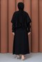Women's Silk Cupra Suit with Sleeves, Buttons, and Cape Detail Skirt - 8
