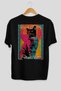 For the Love of Cats 72 Cats Printed Black Oversize T-Shirt 100% Cotton Unisex Cat Lover Premium Design