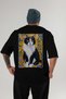 For the Love of Cats 53 Cats Printed Black Oversize T-Shirt 100% Cotton Unisex Cat Lover Premium Design - 2