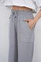 Muslin Palazzo Trousers Women's Summer Loose Wide Leg Casual Comfortable Elastic Waist Pocketed Daily Stylish Trousers - 4