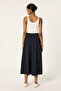 Elastic Waist Zipper Detail Skirt - 4