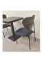 Coffee Shop Bar Restaurant Solid Wood Dining Table and Chair Set Commercial Two Person Square Single Leg Table - 4
