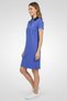 Women Embroidered Logo Polo Dress, Blue - 3