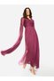 Pleated Bodice Gathered Waist Maxi Dress - 2