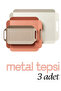 Metal Presentation Tray Set, Soft Colors, Modern Tea and Coffee Presentation Tray, 3 Piece Set (Cream-Pink-Brown)