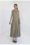 Khaki Belted Shawl Detailed Dress - 3421