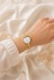 Calben Gold Heart Case Women's Wristwatch – Elegant Gold Color Steel Band Minimal Analog Women's Watch - 5