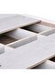 Kentorp 160X200 Queen Bed+1 Nightstand+Dresser/Mirror & Stool| Comfortable Bedset | Sturdy Modern Design Wooden Bedroom Set - Light Oak/Cement - 6