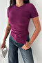 Wine Touch Bodycon Casual T-Shirt - 4