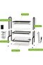 Space Saving 3-Tier Dish Drying Organizer, Heavy Duty Kitchen Storage Rack with Drain Tray System - 7