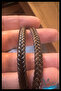 Men's Leather Bracelet Black Brown Braided Design Magnetic Lock Bracelet - 3