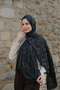 C Pattern Premium Shawl-Black