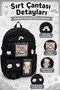 Korean Model 3-Piece Elementary School Bag Set for Girls, Backpack + Lunch Bag + Pen Holder