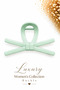 Luxury Women's Acrylic Bow Hair Clip Mint Green