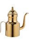 Stainless Steel Oil Dispenser, Bottle for Kitchen, Cooking Oil Container with Lid & Curved Handle, Gold Bottle Pot for Home/Hotel/Restaurant