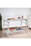 Professional Stainless Steel Folding Table – Double Tier with Adjustable Shelf – Supports 1000 lbs, Easy to Store – Restaurant – 36*24*27 - 2