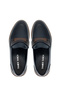 Men's Genuine Leather Navy Blue Loafers - 5