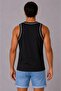 Men's Athlete Crew Neck Sleeveless Summer Tank Top - Black - 2