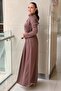 Evening Dress with Gold Buckle Accessories - 2