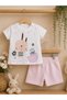 Sweet Home Cute Bunny Girl Baby T-Shirt-Shorts Two-Piece Set - 2