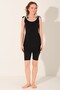 Biye detailed zero sleeve semi-closed swimsuit - 2