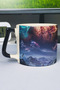 كوب سيراميك فاخر مطبوع عليه Skyrim (قطعة واحدة) بمقبض أسود خاص بمقبض مموج V4D