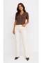 Women's V-Neck Heart Button Detailed Short Sleeve Hair Knit Mercerized Knitwear Cardigan - 4